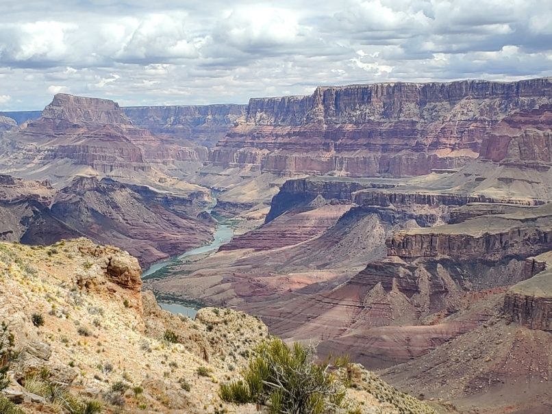 Colorado River and Swirling Canyon view