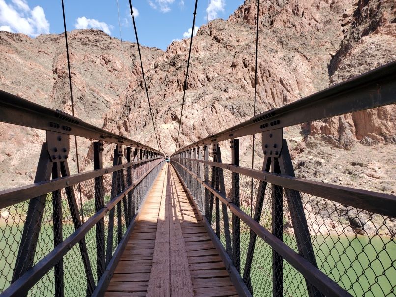 Crossing the So. Kaibab Bridge